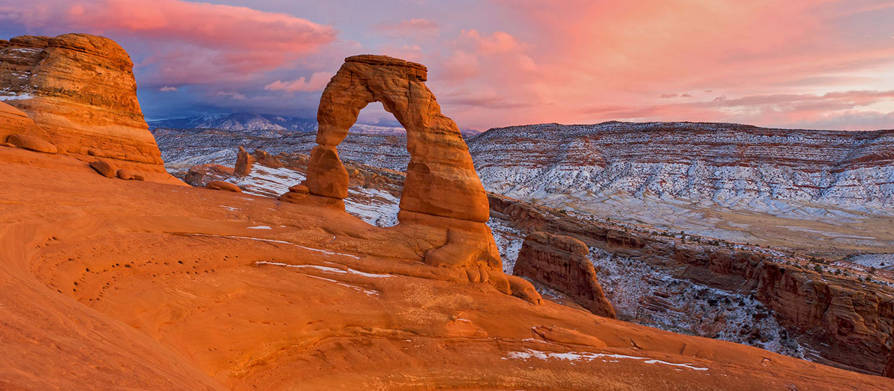Winter Sunset at Delicate Arch