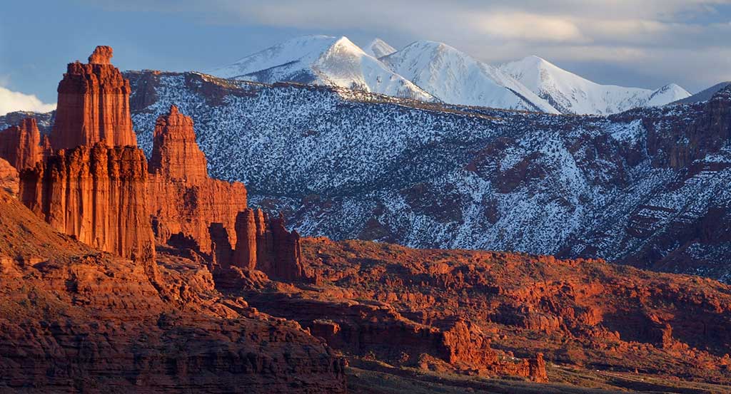 Fishers Towers and La Sal Mountains