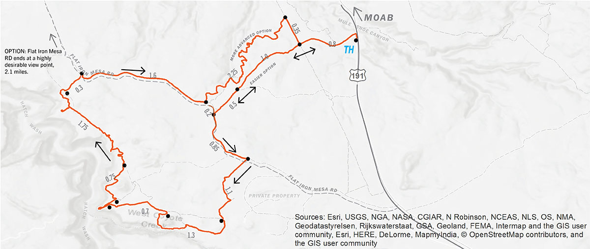 Flat Iron Mesa Trail Map
