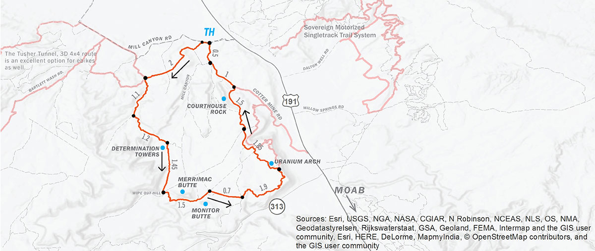 Seven Mile Rim Trail Map