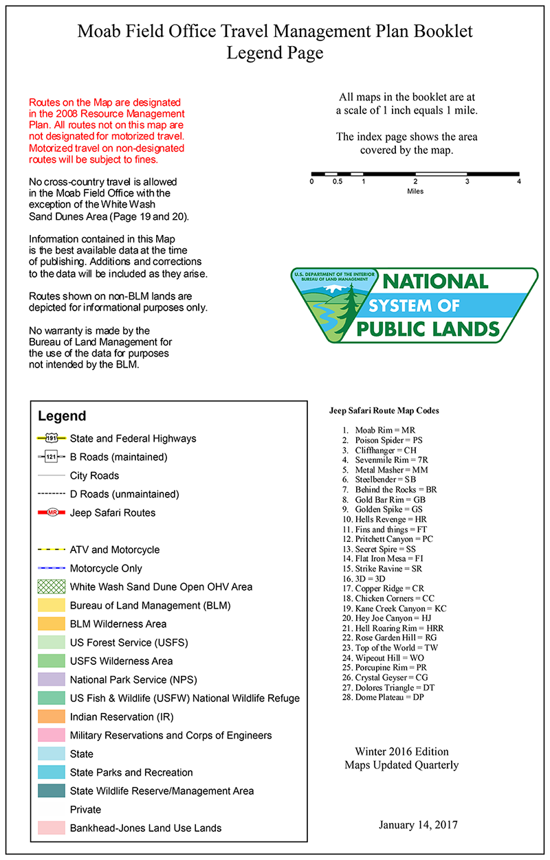 BLM Map Legend