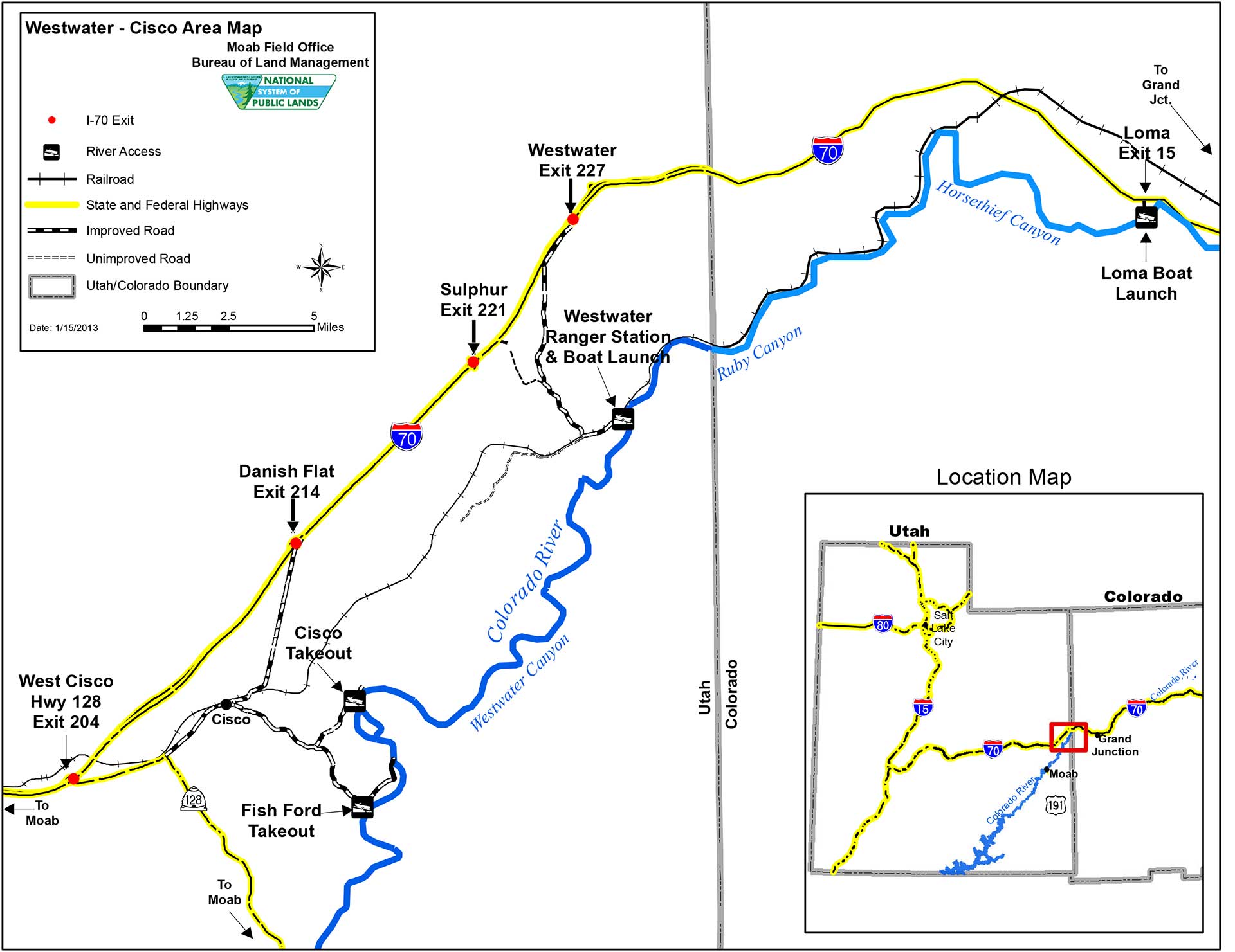 Westwater Canyon Map