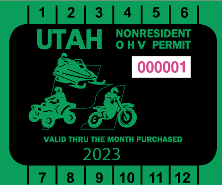 Utah OHV Permit