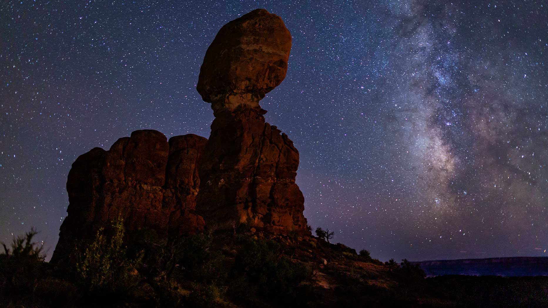 Balanced Rock at Night