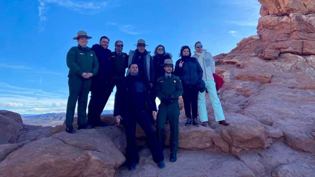 French Delegation in Arches National Park